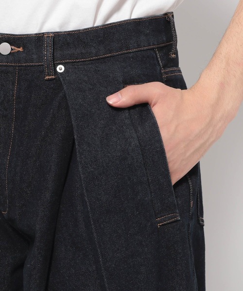 HARE（ハレ）の「ボックスタックワイドデニムパンツ(HARE)（デニムパンツ・メンズ・ブラック/ネイビー・SMALL/MEDIUM）」の9枚目の写真