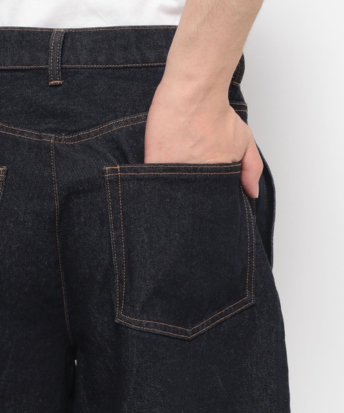 HARE（ハレ）の「ボックスタックワイドデニムパンツ(HARE)（デニムパンツ・メンズ・ブラック/ネイビー・SMALL/MEDIUM）」の10枚目の写真