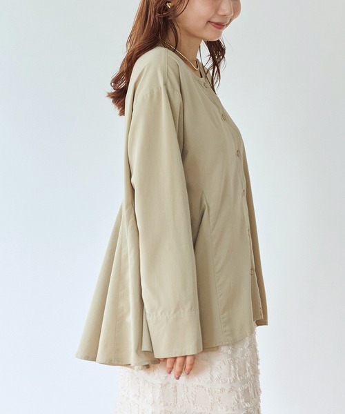 LAVEANGE（ラビアンジェ）の「【好機能シリーズ】抗菌/防臭 ペプラムフレアブラウス（シャツ/ブラウス・レディース・ブラック/ベージュ・5L/4L/3L/LL/M）」の16枚目の写真