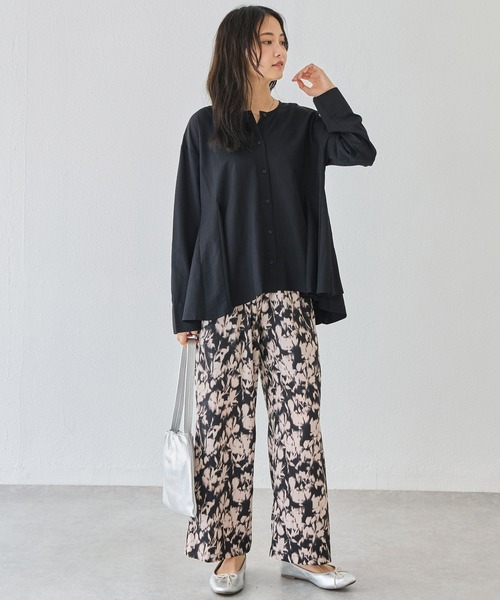 LAVEANGE（ラビアンジェ）の「【好機能シリーズ】抗菌/防臭 ペプラムフレアブラウス（シャツ/ブラウス・レディース・ブラック/ベージュ・5L/4L/3L/LL/M）」の9枚目の写真