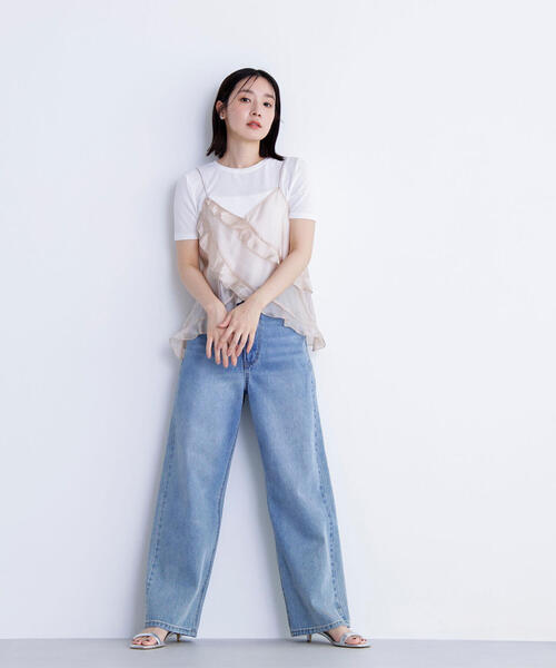 キャミソール 「BLANC」シアーフリルキャミソール BLANC】シアーフリルキャミソール | NATURAL BEAUTY BASIC