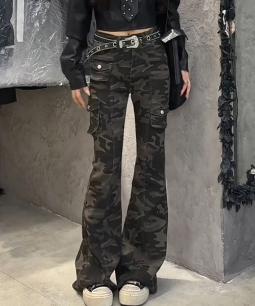 Sibra（シブラ）の「迷彩カーゴパンツ（その他パンツ・レディース・カーキ・S/M/L）」の2枚目の写真