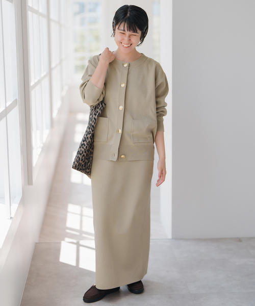 Spick & Span（スピックアンドスパン）の「《WEB限定 / 追加》ウォッシャブルクルーネックカーディガン（カーディガン/ボレロ・レディース・ブラック/ブラウン/ベージュ・FREE）」の6枚目の写真