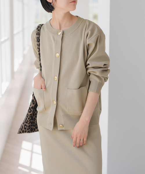 Spick & Span（スピックアンドスパン）の「《WEB限定 / 追加》ウォッシャブルクルーネックカーディガン（カーディガン/ボレロ・レディース・ブラック/ブラウン/ベージュ・FREE）」の20枚目の写真