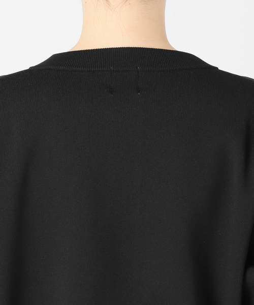 ウォッシャブクルーネックカーディガン.ブラック ウォッシャブルクルーネックカーディガン（カーディガン