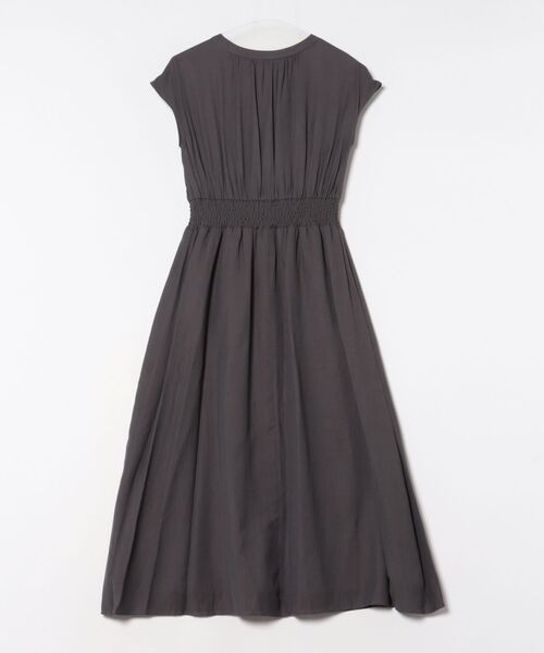 12Twelve Agenda（トゥエルブ　アジェンダ）の「リネンライクウエストシャーリングフレアワンピース（ワンピース・レディース・グリーン/チャコールグレー/ブルー・M）」の4枚目の写真