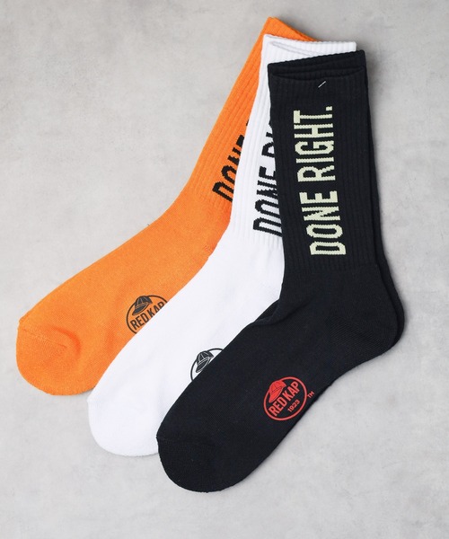 RED KAP（レッドキャップ）の「/RED KAP(レッドキャップ)/LOGO LONG Socks（ソックス/靴下・メンズ・オレンジ/ホワイト/ブラック・FREE）」の6枚目の写真
