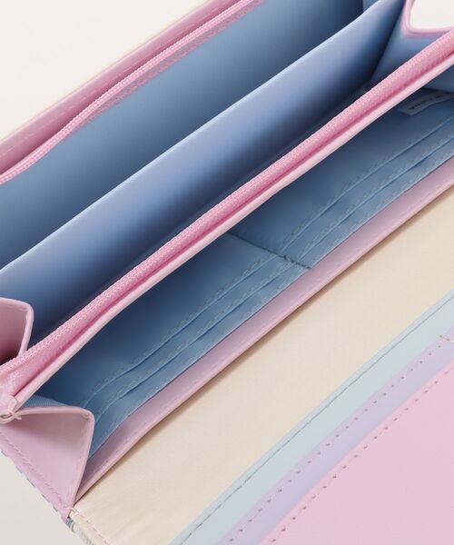 ScoLar(スカラー)の「SC78-8:花蝶柄×ヒョウ柄 かぶせ付長財布(財布・レディース・パープル/ピンク・FREE)」の5枚目の写真
