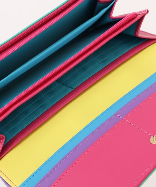 ScoLar(スカラー)の「SC78-8:花蝶柄×ヒョウ柄 かぶせ付長財布(財布・レディース・パープル/ピンク・FREE)」の6枚目の写真