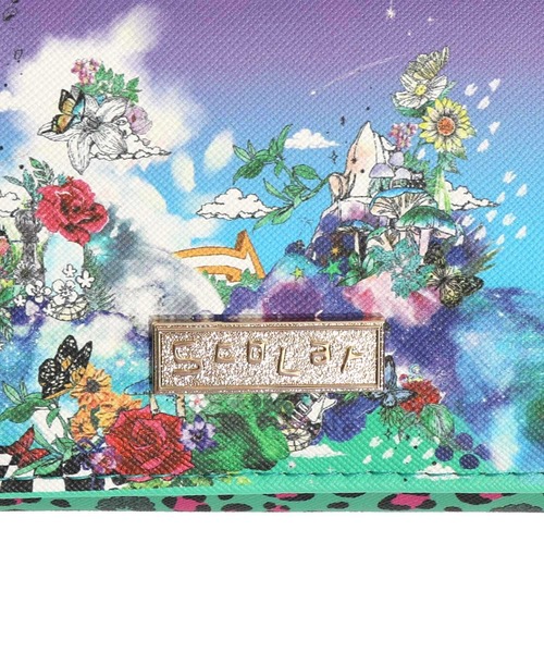 ScoLar(スカラー)の「SC78-8:花蝶柄×ヒョウ柄 かぶせ付長財布(財布・レディース・パープル/ピンク・FREE)」の17枚目の写真