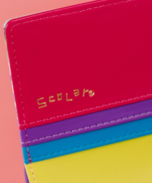 ScoLar(スカラー)の「SC78-8:花蝶柄×ヒョウ柄 かぶせ付長財布(財布・レディース・パープル/ピンク・FREE)」の10枚目の写真