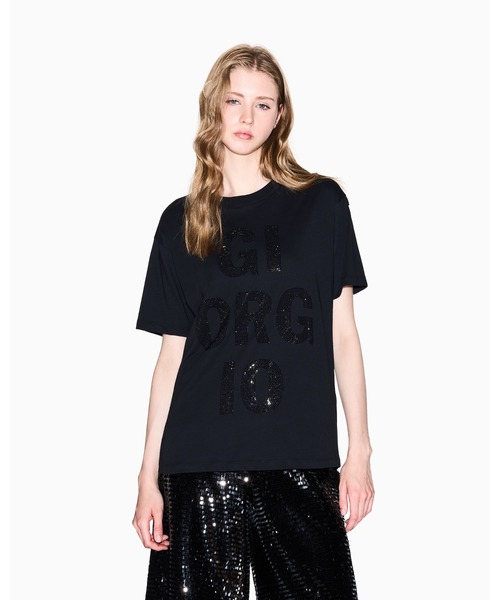 tシャツ 「A|X アルマーニ エクスチェンジ」GIORGIOロゴ 半袖クルーネックTシャツ/BOY RELAXED レディース A|X アルマーニ エクスチェンジ】GIORGIOロゴ 半袖クルーネックT