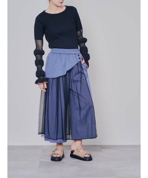 ZOZO限定商品】チュールレイヤードライクパンツ