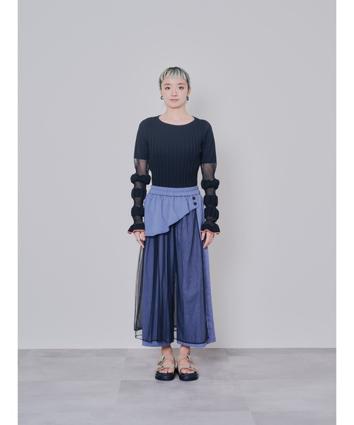 ZOZO限定商品】チュールレイヤードライクパンツ