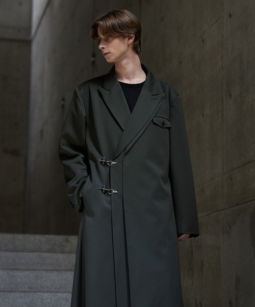 バラ売り 新品 CLEL プライムTRダブルラペルコート ブラック M CLEL】Prime TR Double Lapel Coat / プライムTR ダブルラペル