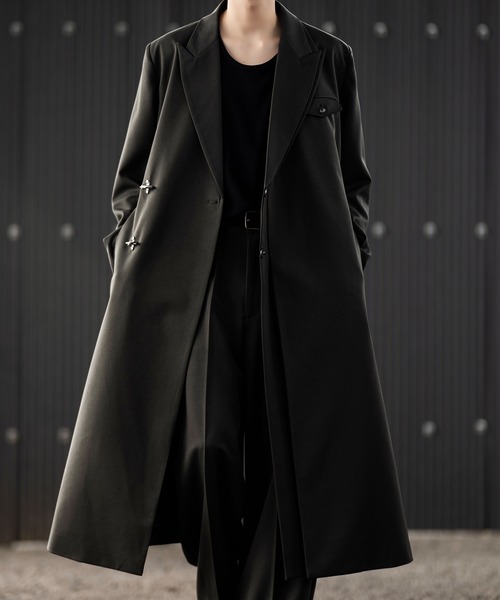 CLEL ダブルチェスターコート ダークブラウン 完売品 CLEL チェスターコート コート 「CLEL」Tech Melton Loose