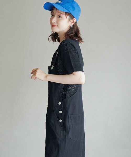 ダークデニム オーバーオール Wrangler 】【size3L】ダークデニム