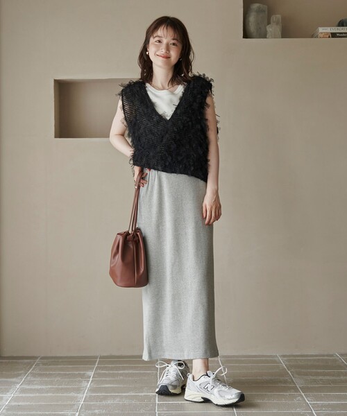 coen（コーエン）の「リボンチュール 2wayベスト（ベスト・レディース・ブラック/オフホワイト・FREE）」の17枚目の写真