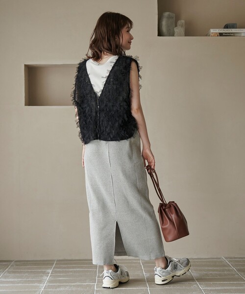 coen（コーエン）の「リボンチュール 2wayベスト（ベスト・レディース・ブラック/オフホワイト・FREE）」の19枚目の写真