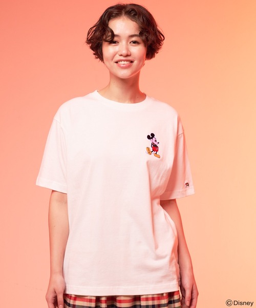 Disney（ディズニー）の「Mickey/Arnold Palmer/シェア ワッペンTシャツ（Tシャツ/カットソー・レディース・ブラック/ホワイト・L/M/S/XS/LL）」の10枚目の写真