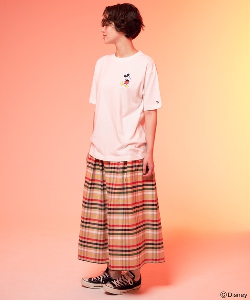 Disney（ディズニー）の「Mickey/Arnold Palmer/シェア ワッペンTシャツ（Tシャツ/カットソー・レディース・ブラック/ホワイト・L/M/S/XS/LL）」の14枚目の写真