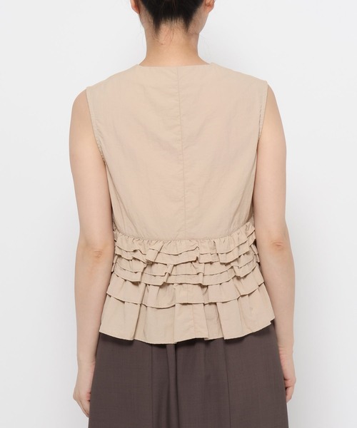 mysty woman（ミスティウーマン）の「フリルジレ 581427（ベスト・レディース・ブラック/ブラウン/ベージュ・FREE）」の18枚目の写真