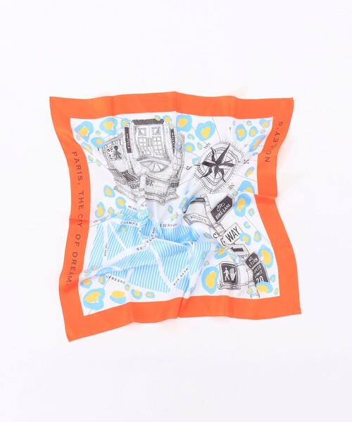 NOLLEY’S(ノーリーズ)の「シルクプリントスカーフ66(ストール/ショール・レディース・ブルー系その他/オレンジ系その他・FREE)」の14枚目の写真