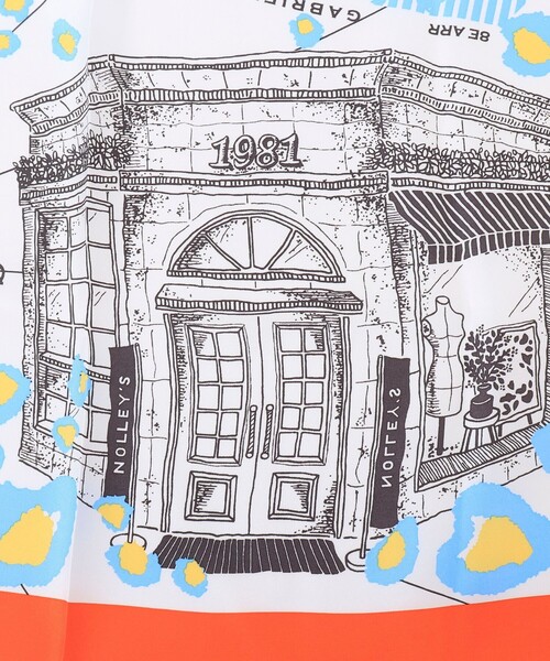 NOLLEY’S(ノーリーズ)の「シルクプリントスカーフ66(ストール/ショール・レディース・ブルー系その他/オレンジ系その他・FREE)」の10枚目の写真