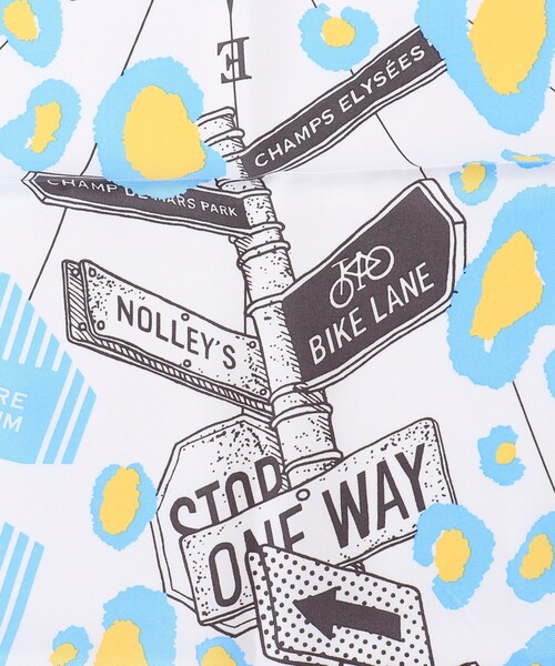 NOLLEY’S(ノーリーズ)の「シルクプリントスカーフ66(ストール/ショール・レディース・ブルー系その他/オレンジ系その他・FREE)」の9枚目の写真