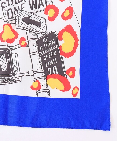 NOLLEY’S(ノーリーズ)の「シルクプリントスカーフ66(ストール/ショール・レディース・ブルー系その他/オレンジ系その他・FREE)」の8枚目の写真