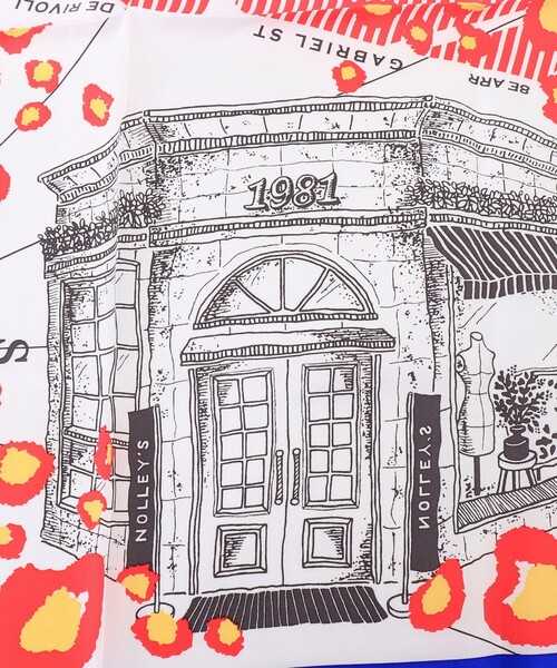 NOLLEY’S(ノーリーズ)の「シルクプリントスカーフ66(ストール/ショール・レディース・ブルー系その他/オレンジ系その他・FREE)」の6枚目の写真