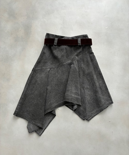 SHAGGIE（シャギー）の「【ViVi掲載】ベルト付きミモレ丈スカート（スカート・レディース・ブラック/ブラウン・MEDIUM/SMALL）」の10枚目の写真