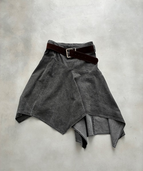 SHAGGIE（シャギー）の「【ViVi掲載】ベルト付きミモレ丈スカート（スカート・レディース・ブラック/ブラウン・MEDIUM/SMALL）」の9枚目の写真