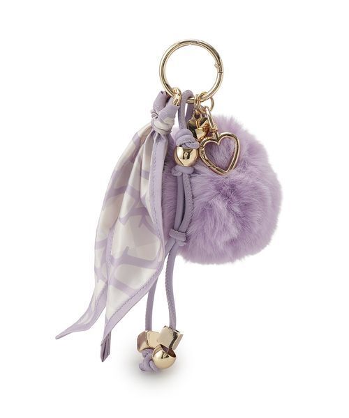 FRAY I.D（フレイアイディー）の「ファー&スカーフチャーム（キーケース/キーアクセサリー・レディース・イエロー/ベージュ/ラベンダー/ブラウン・F）」の4枚目の写真