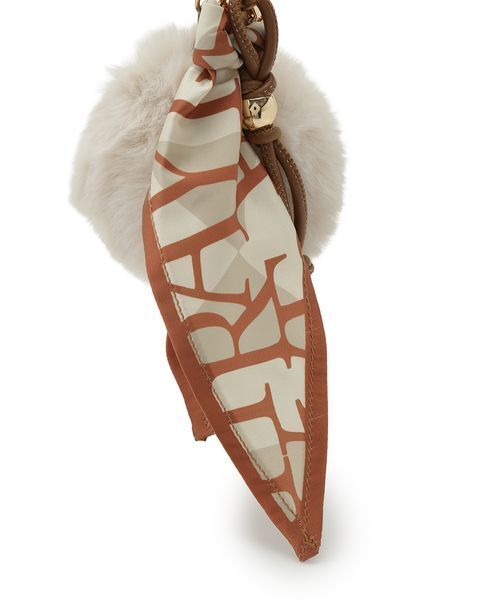 FRAY I.D（フレイアイディー）の「ファー&スカーフチャーム（キーケース/キーアクセサリー・レディース・イエロー/ベージュ/ラベンダー/ブラウン・F）」の11枚目の写真