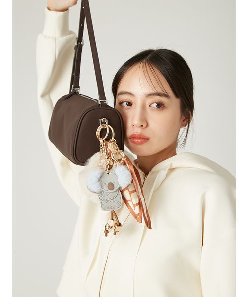 FRAY I.D（フレイアイディー）の「ファー&スカーフチャーム（キーケース/キーアクセサリー・レディース・イエロー/ベージュ/ラベンダー/ブラウン・F）」の18枚目の写真