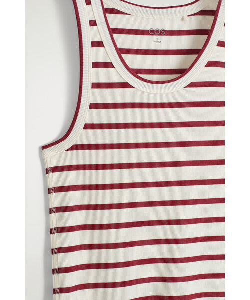 完売品 COS スクープネック リブニットタンクトップ ホワイト 3着 完売品 COS スクープネック リブニットタンクトップ ホワイト 3