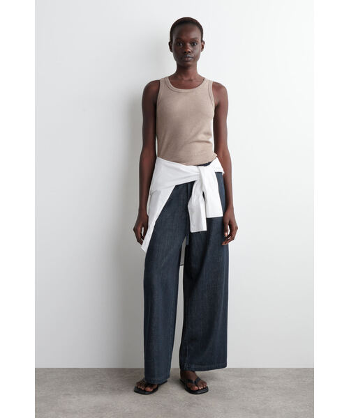 SHISHIKUI ベージュ　 リブ編み タンクトップ リブ編みタンクトップ（タンクトップ）｜COS（コス）のファッション