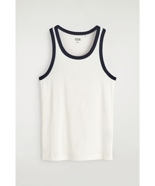COS（コス）の「リブ編みタンクトップ（タンクトップ・レディース・ホワイト/ホワイト系その他/レッド系その他/モスグリーン/ベージュ・S/M/L/XS）」の21枚目の写真