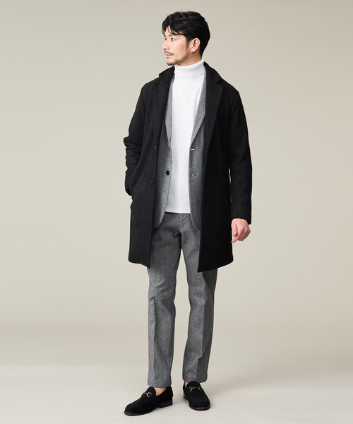 ABAHOUSE GRAY（アバハウスグレイ）の「【ハイストレッチ】ブロックチェック ジャガード タートルネック ニット（ニット/セーター・メンズ・グレイッシュベージュ/モカ/ネイビー/ブラック/ホワイト・46/48/50）」の15枚目の写真