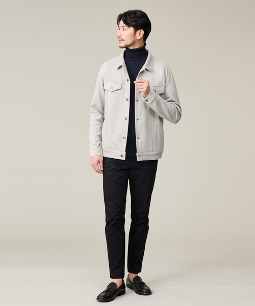 ABAHOUSE GRAY（アバハウスグレイ）の「【ハイストレッチ】ブロックチェック ジャガード タートルネック ニット（ニット/セーター・メンズ・グレイッシュベージュ/モカ/ネイビー/ブラック/ホワイト・46/48/50）」の11枚目の写真