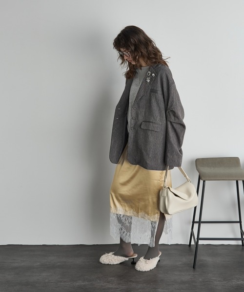 ワンピース kameleon*size90 レース切替サテンキャミワンピース（ワンピース）｜THE YOn（ザヨン