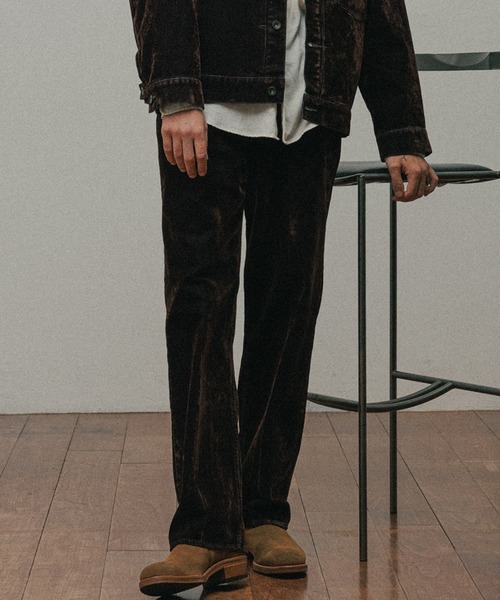 ISKO】フロッキーデニム ストレートスラックス / ADAM ET ROPE' JEANS