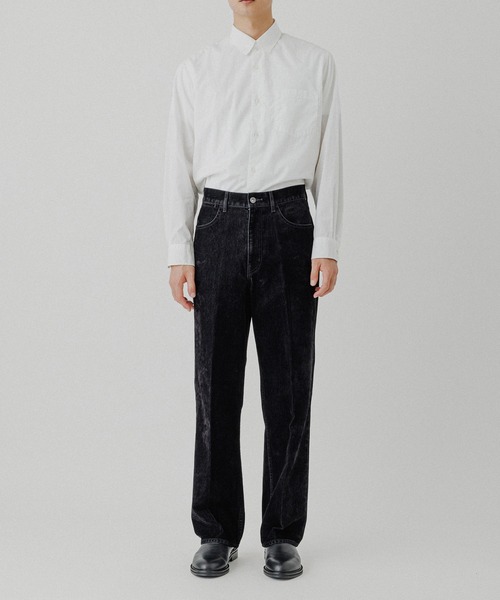 ADAM ET ROPE'（アダムエロペ）の「【ISKO】フロッキーデニム ストレートスラックス / ADAM ET ROPE' JEANS -IMAG-（デニムパンツ・メンズ・ブラウン系その他/ブラック系その他・M/L）」の6枚目の写真