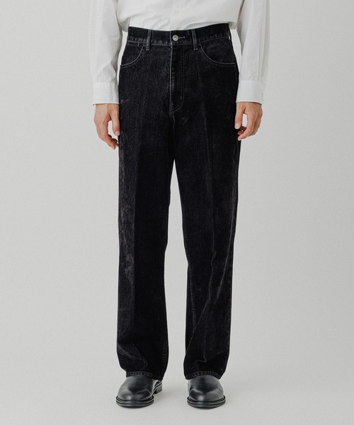 ADAM ET ROPE'（アダムエロペ）の「【ISKO】フロッキーデニム ストレートスラックス / ADAM ET ROPE' JEANS -IMAG-（デニムパンツ・メンズ・ブラウン系その他/ブラック系その他・M/L）」の8枚目の写真