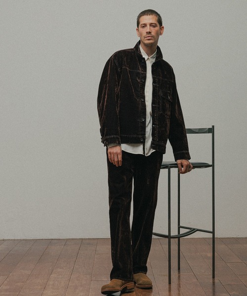 ISKO】フロッキーデニム ストレートスラックス / ADAM ET ROPE' JEANS