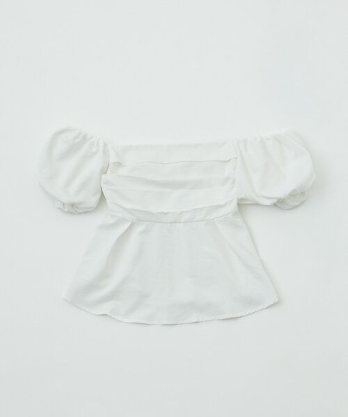 mline（エムライン）の「[mline]オフショル ギャザーブラウス（シャツ/ブラウス・レディース・オフホワイト/ブラック/ブルー・FREE）」の9枚目の写真