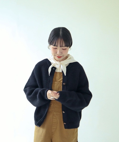 PAR ICI(パーリッシィ)の「BRITISH WOOL 片畦ニットカーディガン(カーディガン/ボレロ・レディース・ネイビー/オレンジ/ホワイト/グリーン/ブルー・FREE)」の19枚目の写真