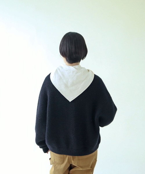 PAR ICI(パーリッシィ)の「BRITISH WOOL 片畦ニットカーディガン(カーディガン/ボレロ・レディース・ネイビー/オレンジ/ホワイト/グリーン/ブルー・FREE)」の20枚目の写真