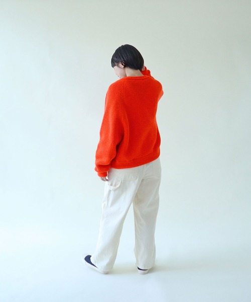 PAR ICI(パーリッシィ)の「BRITISH WOOL 片畦ニットカーディガン(カーディガン/ボレロ・レディース・ネイビー/オレンジ/ホワイト/グリーン/ブルー・FREE)」の17枚目の写真